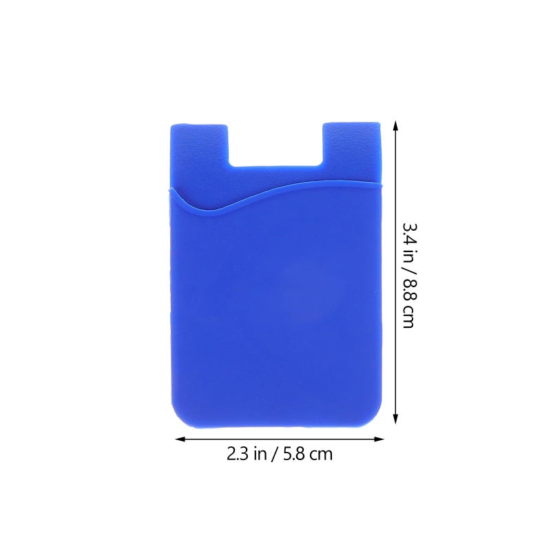 4Pcs Adhesive Silicone Phone Pocket Back Card Holder Stickers Random Colors - Image 3