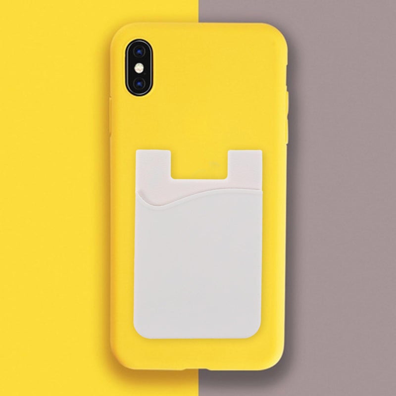 4Pcs Adhesive Silicone Phone Pocket Back Card Holder Stickers Random Colors - Image 5
