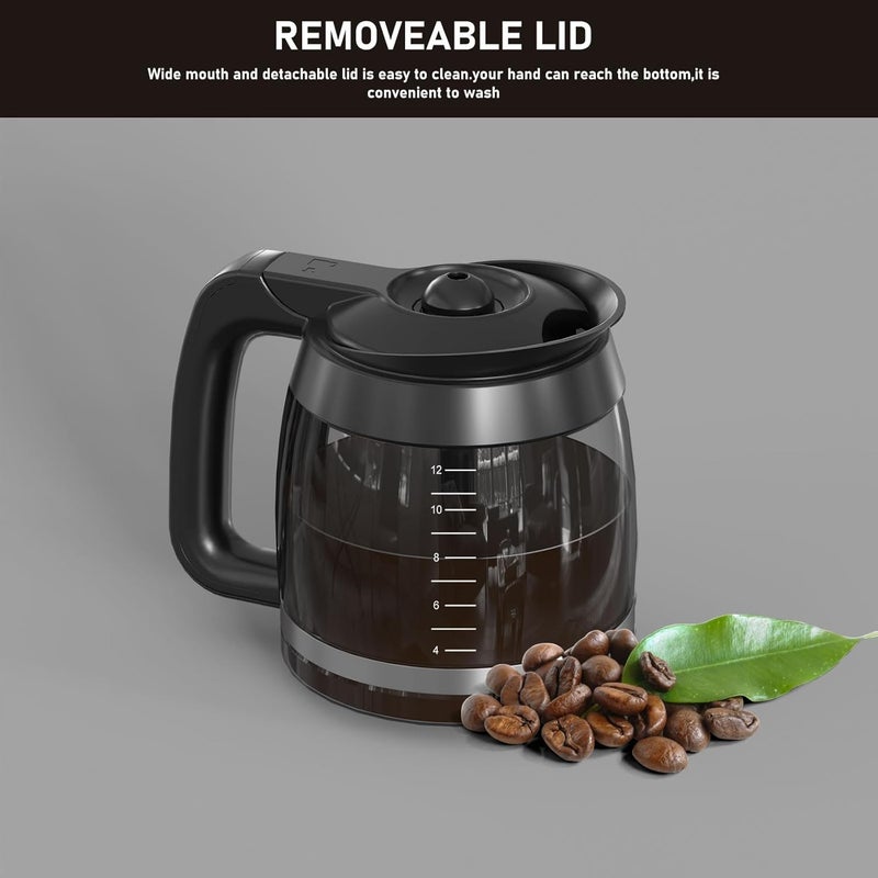 Colidier CE251 12-Cup Glass Carafe Pot Replacement Compatible with Ninja Coffee Brewer Maker, Fit Models CE251 CE201 CE201C CE200 CE200C Model# XGLSLID200, 1 Pack - Image 5