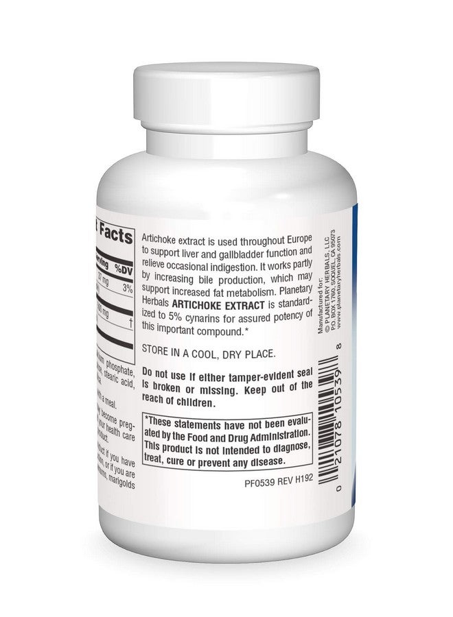 Planetary Herbals Artichoke Extract Tablets, 500 mg, 120 Count - Image 3