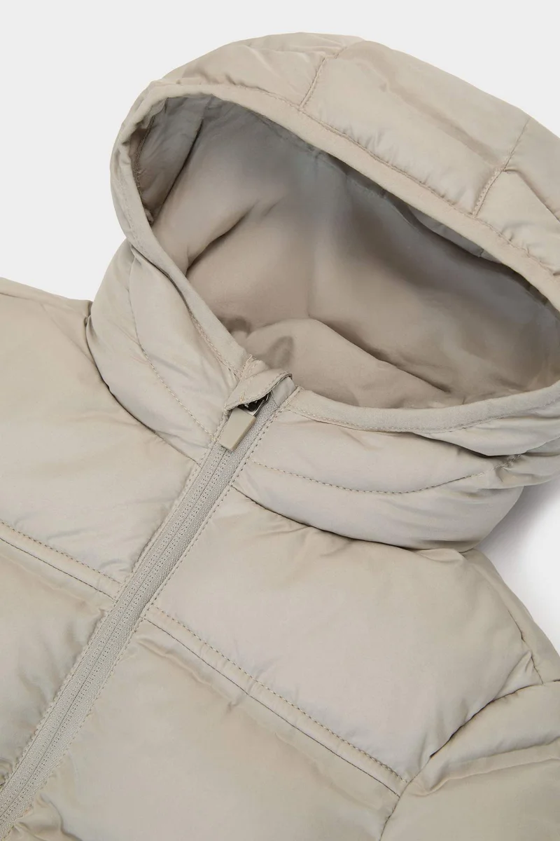 ديفاكتو Baby Boy Zippered Hooded Puffer Jacket