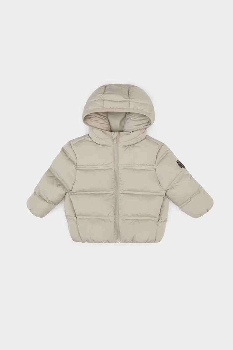 ديفاكتو Baby Boy Zippered Hooded Puffer Jacket