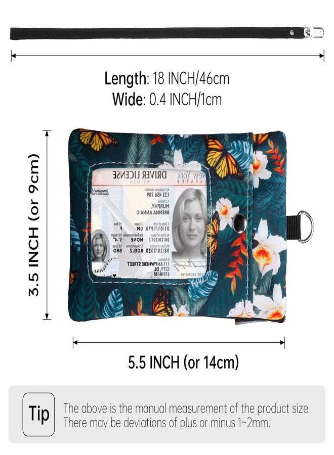 XEYOU Small Womens Wallet with ID Window Minimalist Badge Holder with Side Zip Pocket, Multiple Card Slots with Neck Lanyard for Office Staffs, Teachers/Students, Couriers, Workers - Image 2