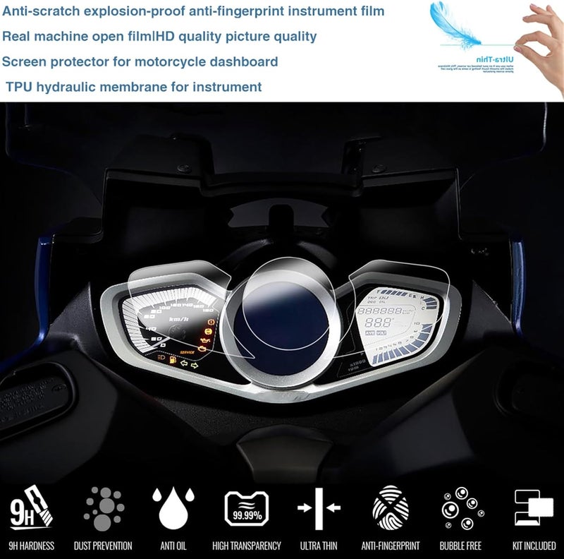QASULER Dashboard Protection Film for KYMCO Xciting 400 - Image 2