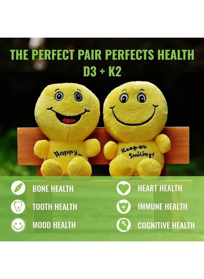 UpNourish - Liposomal Vitamin D3 K2 MK7 365 Softgels - VIT D3 5000 IU + K2 100 mcg with Organic Coconut Oil - K2 D3 Vitamin Supplement - Vitamin D and K Supplement - Non GMO Gluten Free - Image 1