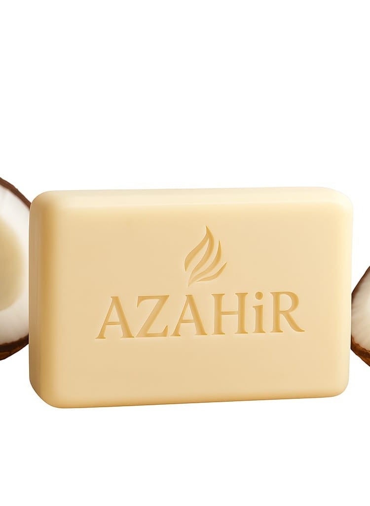 أزاهير صابونة جوز الهند من أزاهير – ترطيب وتنعيم البشرة – طبيعية 100% – 120 جم - Image 1
