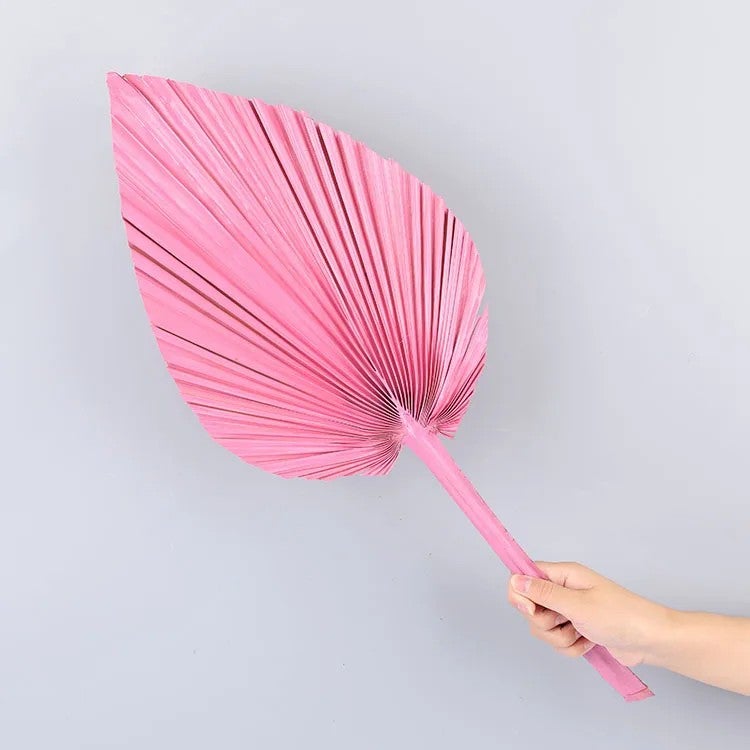 Bluejw Fan Palm Leaf Dried Flower Bouquet - Preserved Wedding Decoration, Rustic Party Decor with Natural Dried Plants - Image 1