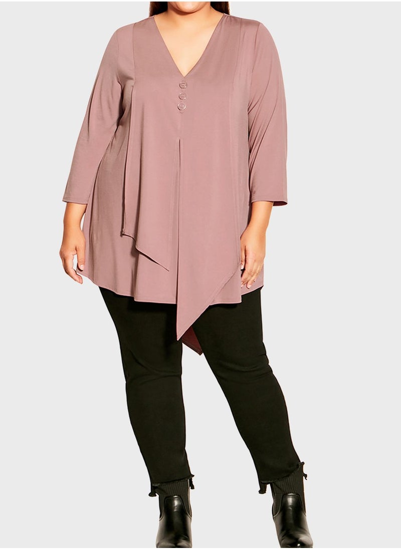 Avenue Button Detail Tunic  - Image 1