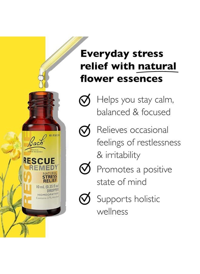 RESCUE Bach Flower Remedies Rescue Remedy 10 Milliliter 3 Per Case. - Image 2