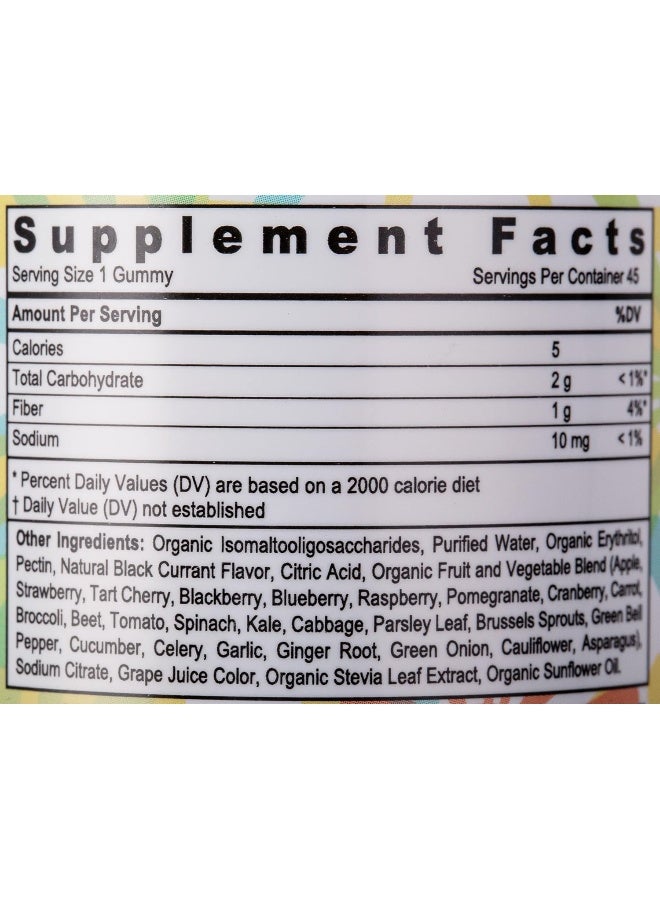 SUNSHINE NUTRITION Cool Gummies Fruit Vegetable And Fiber 45'S  - Image 3