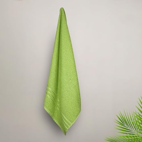 MYTRIDENT Bath Towel for Men/Women | Comfort Living | Quick Drying | Travel Friendly | 1 Piece Large Size | 100% Cotton 400 GSM | 70 x 140 cm - Lime Green - Image 5