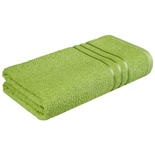MYTRIDENT Bath Towel for Men/Women | Comfort Living | Quick Drying | Travel Friendly | 1 Piece Large Size | 100% Cotton 400 GSM | 70 x 140 cm - Lime Green - Image 1