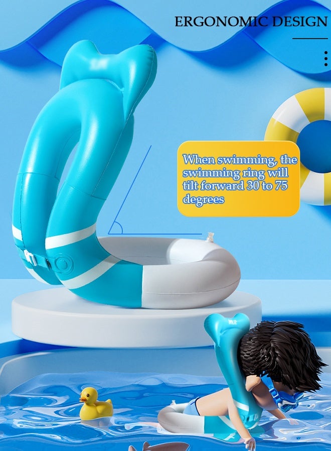 دونيسو Swimming Vest for Kids, Lightweight Snorkel Vest Portable Inflatable Swim Jacket with Adjustable Safety Buckle Buoyancy Vest for Snorkeling, Swimming, Boating - Image 3