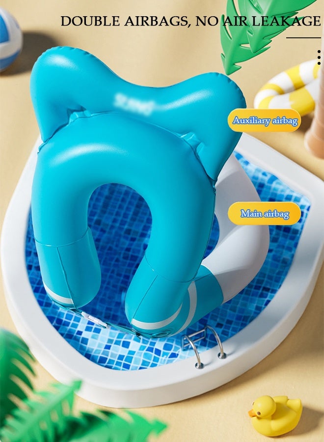 دونيسو Swimming Vest for Kids, Lightweight Snorkel Vest Portable Inflatable Swim Jacket with Adjustable Safety Buckle Buoyancy Vest for Snorkeling, Swimming, Boating - Image 4