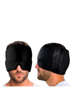 KHAJUL Migraine Relief Cap, Soothing Headache Hat Ice Pack Mask, Face Cold Compress Cooling Gel Head Wrap Products for Tension (Black)  - Image 4