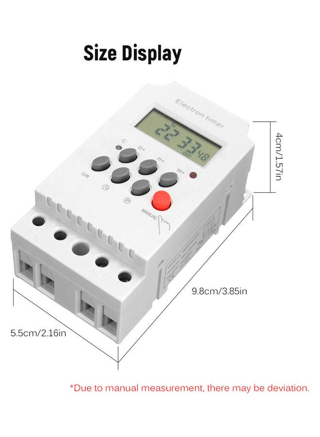Electron Timer With LCD Display Clock White 15x7x12cm - Image 4