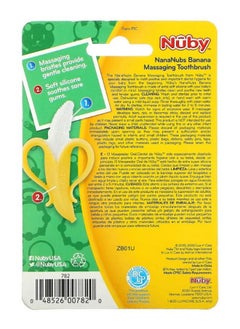 Nuby NanaNubs Banana Massaging Toothbrush 3 Months 1 Brush  - Image 2
