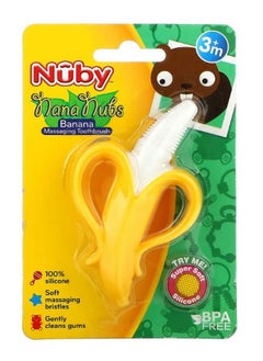 Nuby NanaNubs Banana Massaging Toothbrush 3 Months 1 Brush  - Image 1
