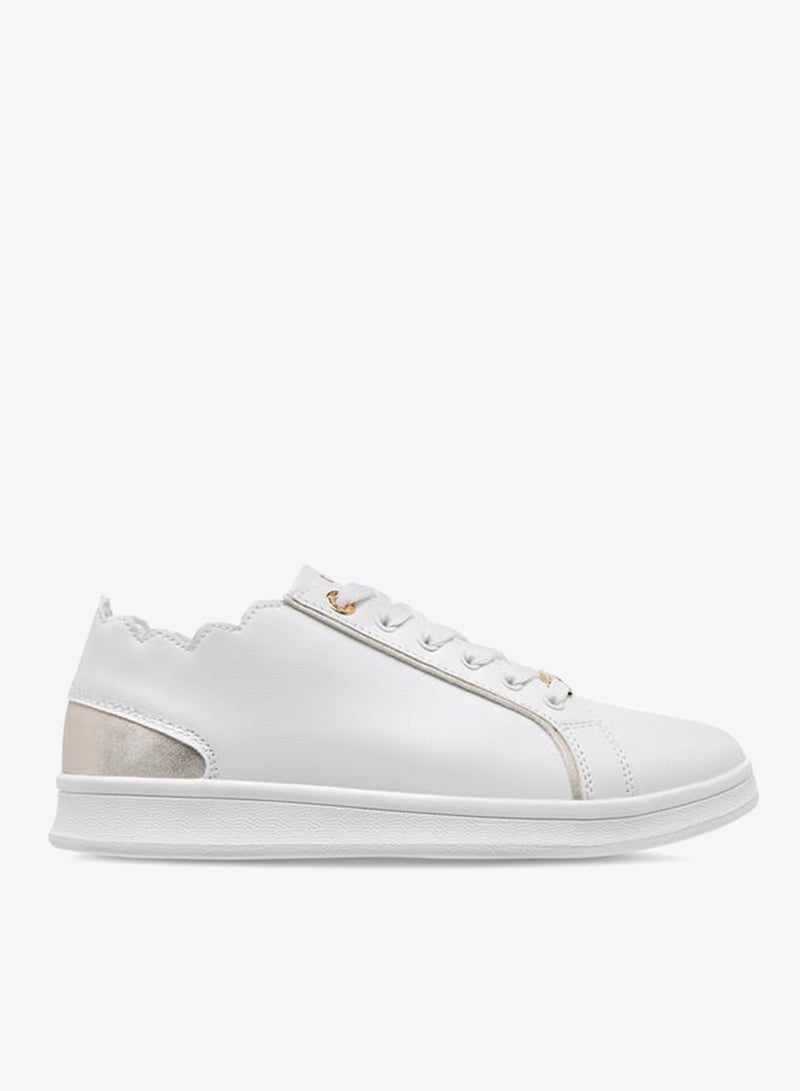 ELLE Women's Panelled Sneakers with Lace-Up Closure - Image 1
