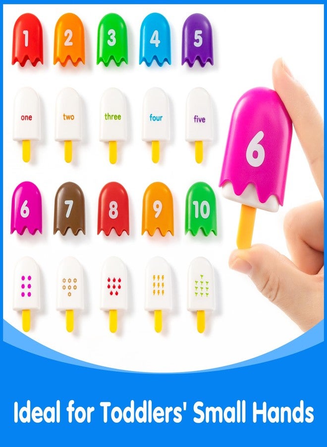 Odoorgames Mini Number Pops 1-10 - Fun Number Matching Toys for Kindergarten & Preschool - Ice Cream Counting & Recognition Math Games - Image 4