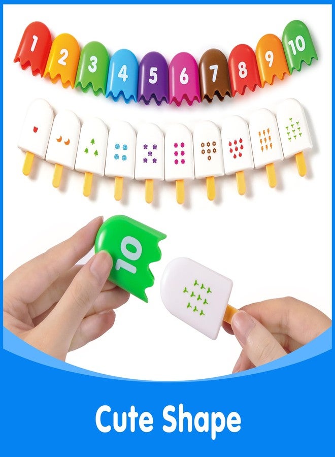 Odoorgames Mini Number Pops 1-10 - Fun Number Matching Toys for Kindergarten & Preschool - Ice Cream Counting & Recognition Math Games - Image 3