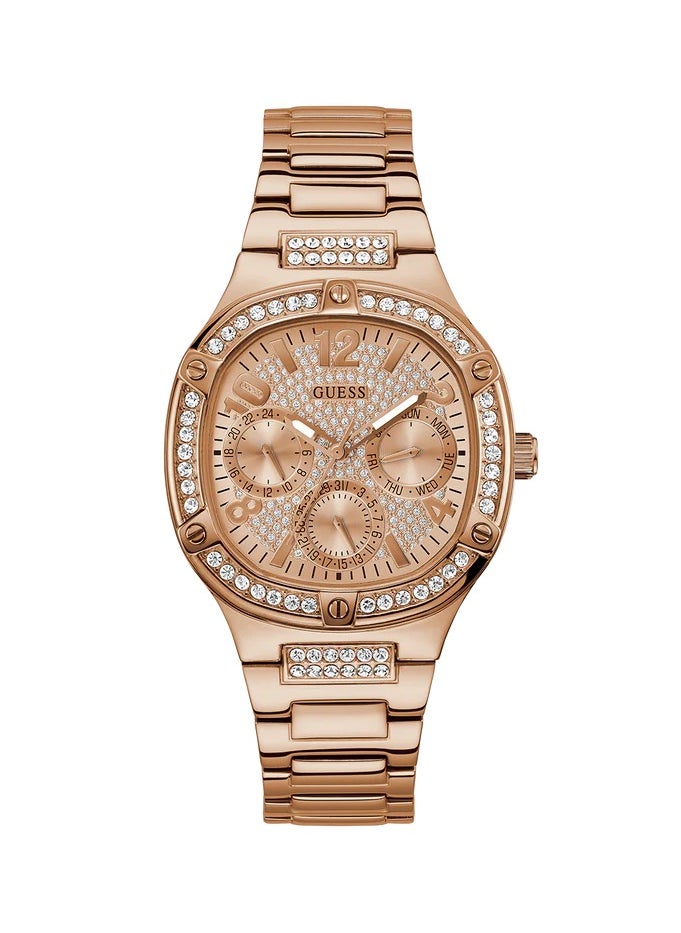 GUESS - Guess Women’s Rose Gold Crystal Dial Stainless Steel Bracelet Watch - GW0558L3 - Image 1