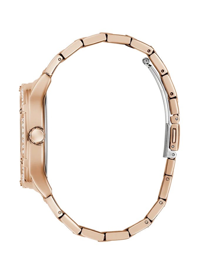 GUESS - Guess Women’s Rose Gold Crystal Dial Stainless Steel Bracelet Watch - GW0558L3 - Image 1