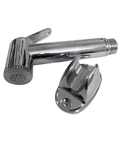 SHRUTI PVC Hand Faucet with 1 Meter Long PVC White Shower Tube Abs Stand Full Set 11711161 White - Image 2