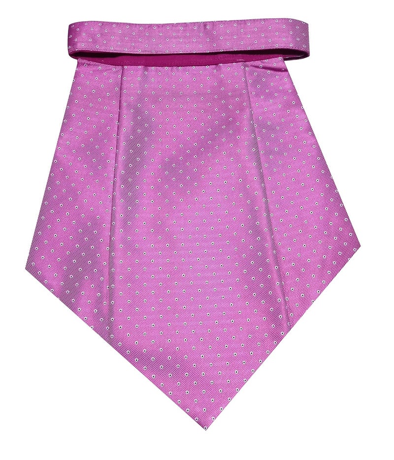 Riyasat Self Design Micro Fiber Cravat Tie with Pocket Square - Image 2
