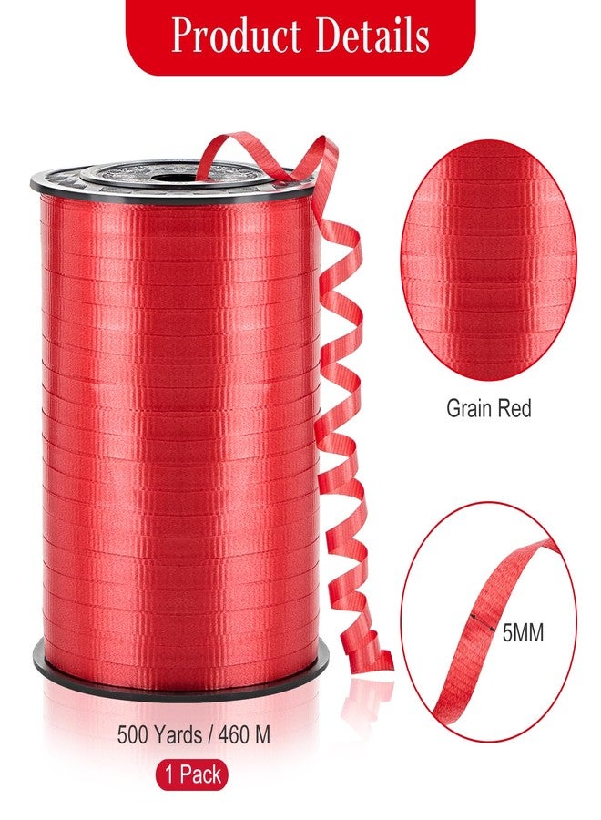 CLUEWR 500 Yards Red Curling Ribbon, 1/5 Inch Balloon String Ribbon for Birthday Party Decoration, Gift Wrapping, Art Crafts, Florist Flower - Image 2