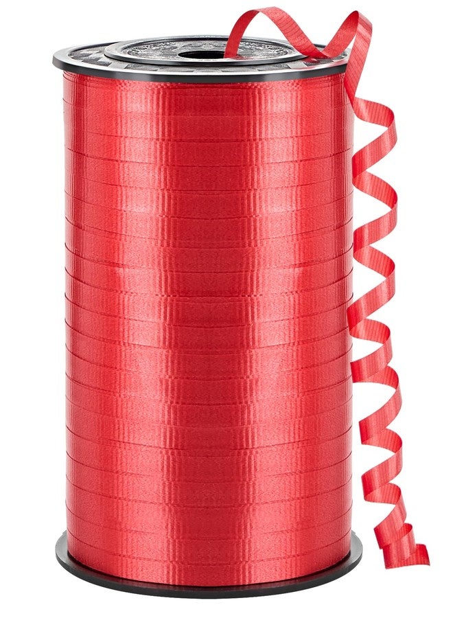 CLUEWR 500 Yards Red Curling Ribbon, 1/5 Inch Balloon String Ribbon for Birthday Party Decoration, Gift Wrapping, Art Crafts, Florist Flower - Image 1