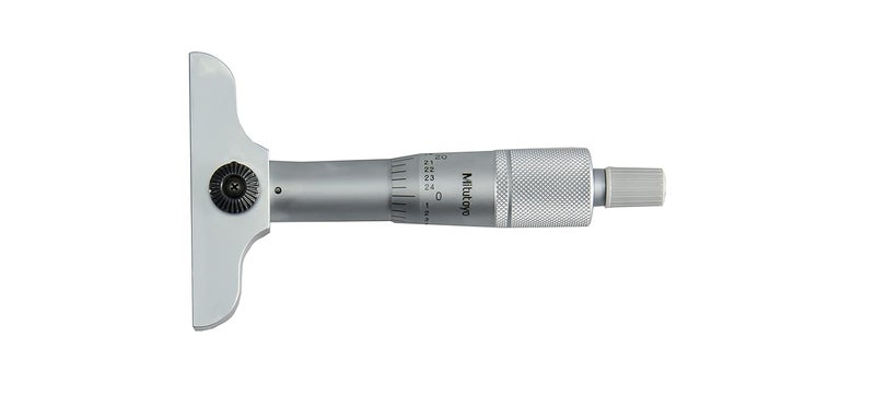 Mitutoyo 128-105 Vernier Depth Gauge, Micrometer Type, 0-1" - Image 3
