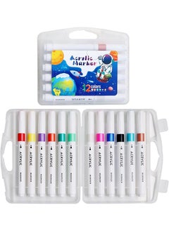erorex 12 Colors Fine Tip Acrylic Paint Pens Markers Set Quick Drying And Fade Resistant Drawing Marker，Premium Acrylic Paint Pens For Wood Plastic Paper Metal And More Diy Crafts Making Art Supplies  - Image 3