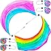 Jenaai 4 Sets Belly Dance Colorful Veil Poi Scarf Poi Streamer with Poi Balls Silk Poi for Stage Props Fresh Color7874 x 315 Inches - Image 3
