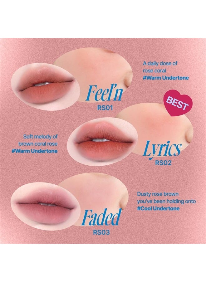 Lip&Cheek Blurry Pudding Pot | Faded Moment - Feel'n | Makeup Blush, Buildable Lightweight, Multi-Use Soft Matte Finish | 5g