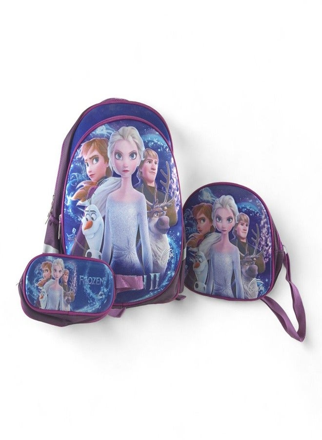 Disney Frozen 2 School Backpack with 2 Bags 17 inch -