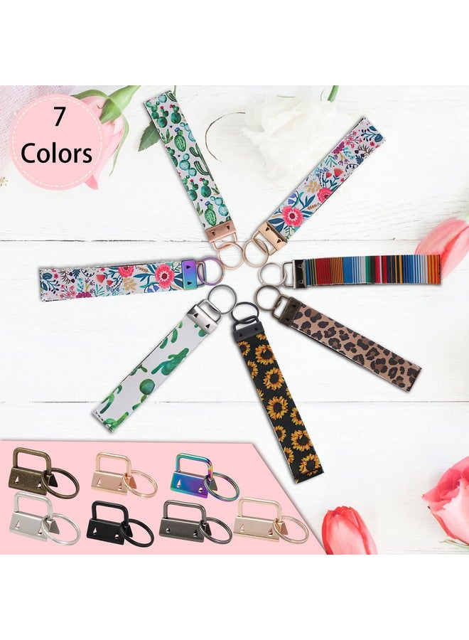 DAZUINIAO Key Fob Hardware 1 Inch Key Chain Making Kit 42 Pcs Keychain Hardware with 1pc Key Fob Pliers for Wristlet and Lanyard Keychain Making Supplies - Image 2