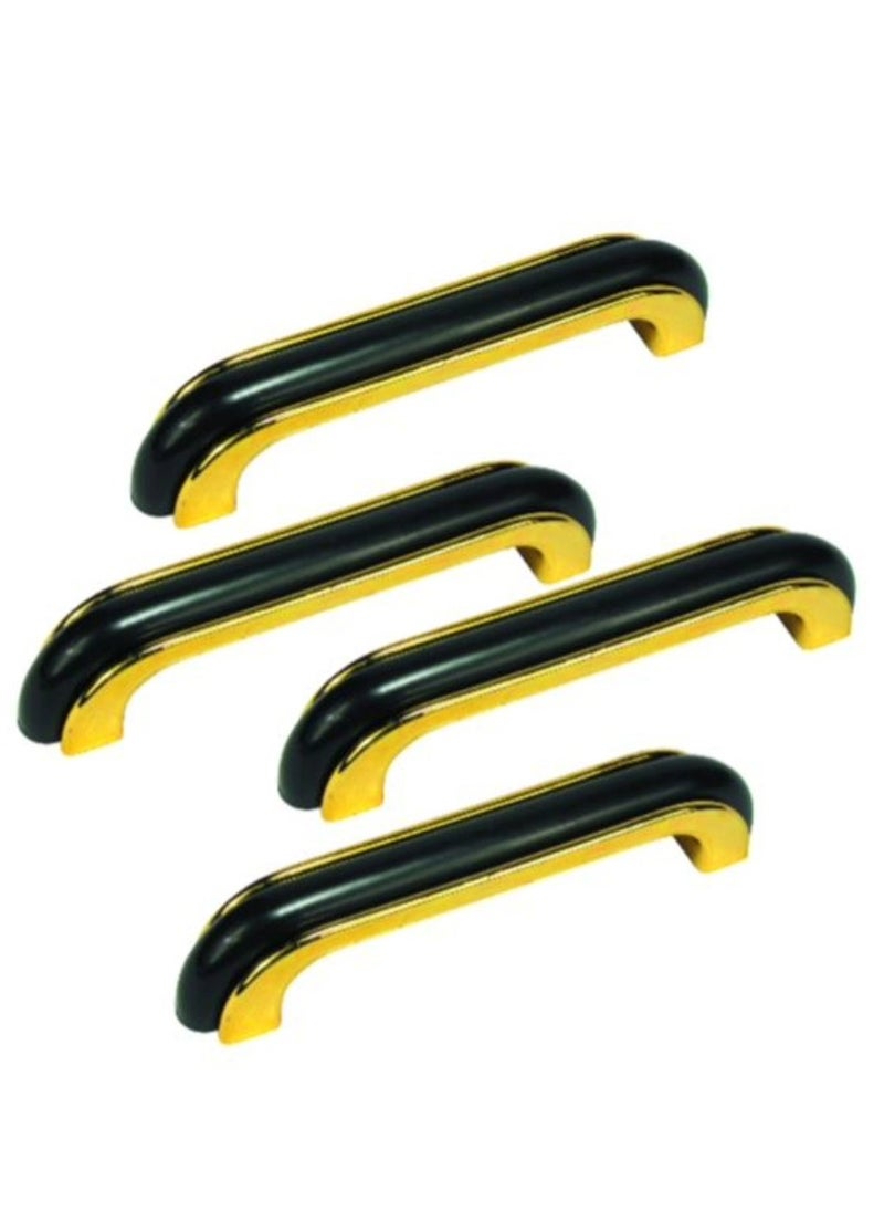 ROBUSTLINE Robustline Highly Quality Plastic Drawer Pull Handle - 4" (96mm) (Black+Golden) - 455 