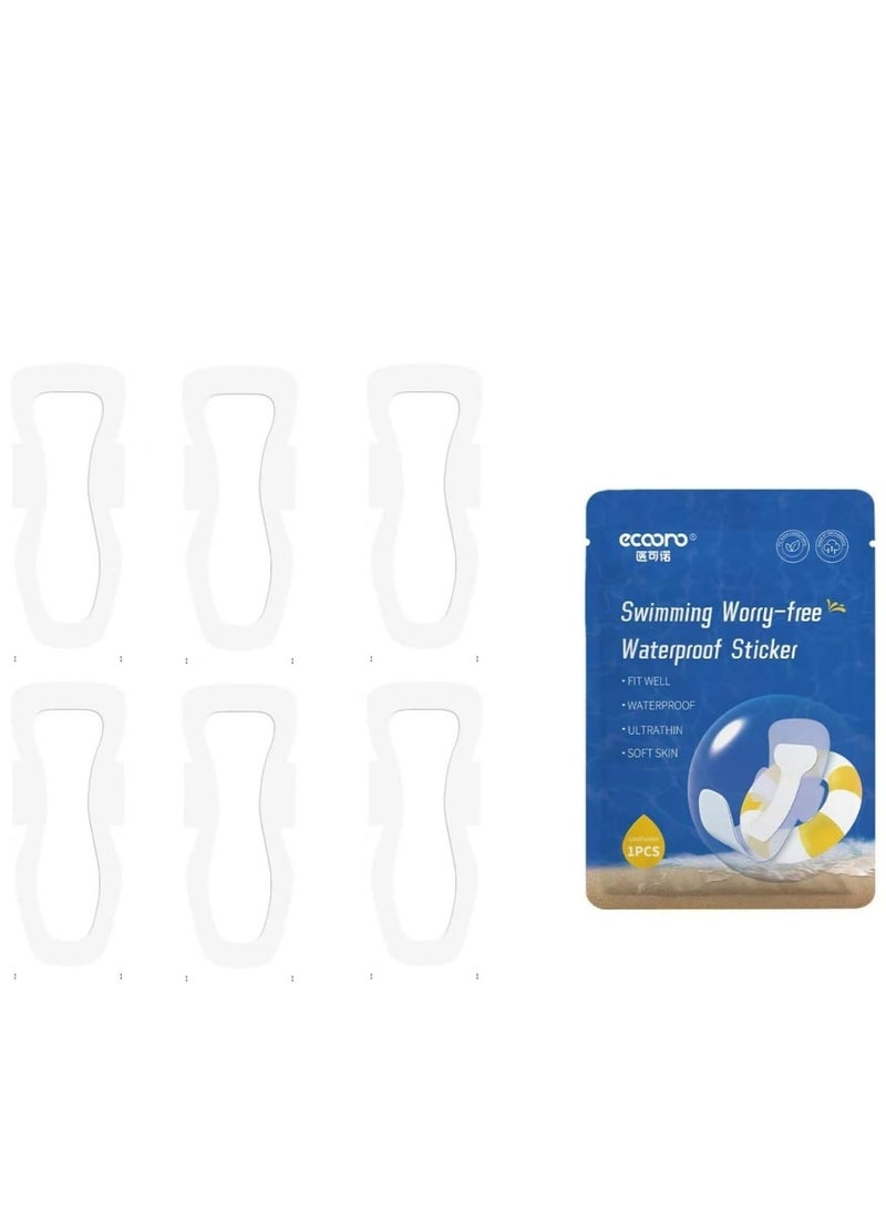 Generic 6 Pcs Waterproof Swimming Pads For Women, Waterproof Private Patches, Prevent Dirt Skin Friendly Private Stickers, Perfect For Swimming And Daily Use, Panty Liner/Barrier, Beach Must Have  - Image 1