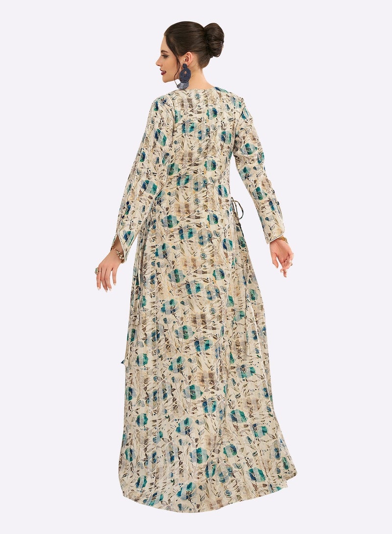 Sara Arabia Floral Embroidered Jalabiya - Image 2