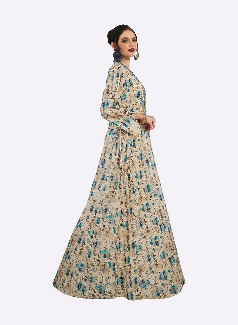 Sara Arabia Floral Embroidered Jalabiya - Image 3
