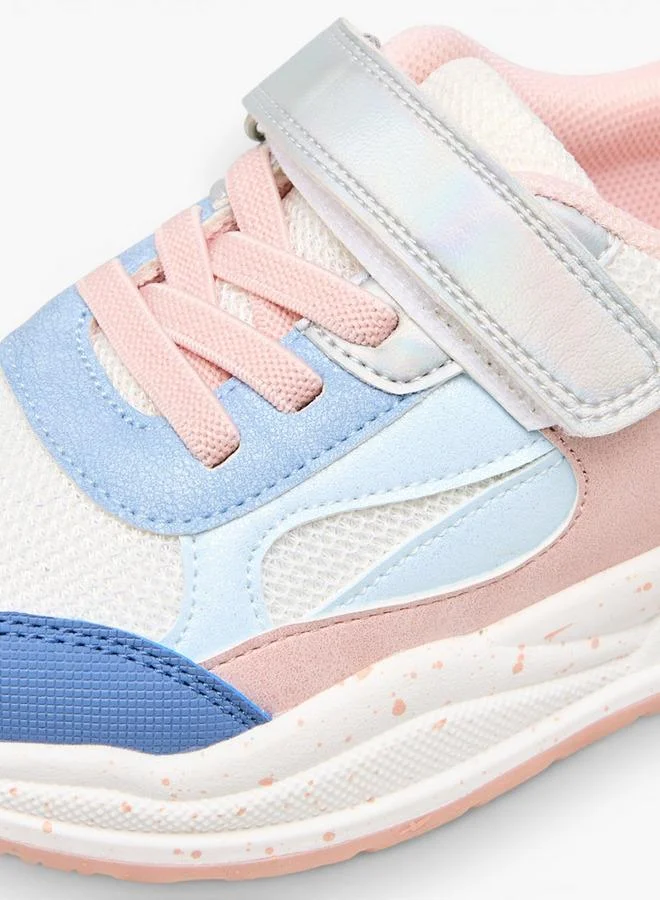 Flora Bella By Shoexpress WHITE Girls Hook And Loop Ankle School Sneakers for Women | Best Price UAE