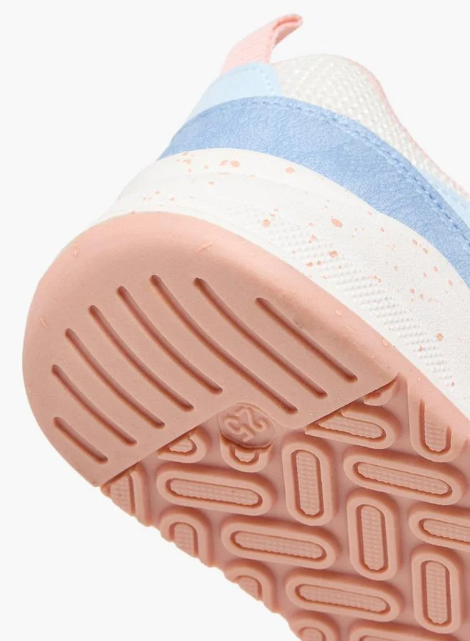 Flora Bella By Shoexpress WHITE Girls Hook And Loop Ankle School Sneakers for Women | Best Price UAE