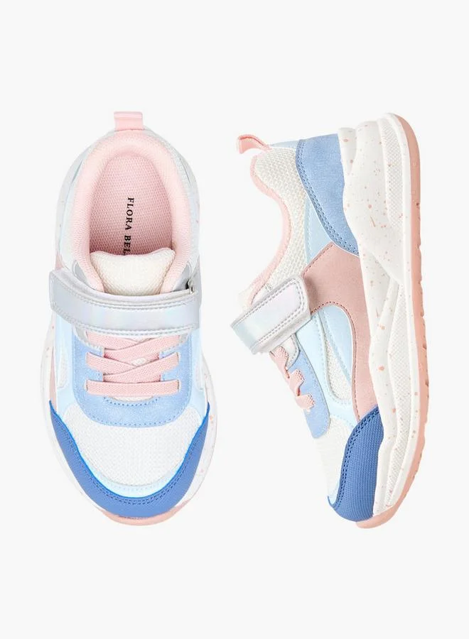 Flora Bella By Shoexpress Girls Hook And Loop Ankle School Sneakers