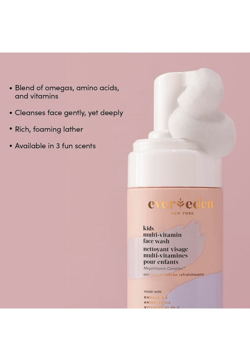 Evereden Evereden Kids Face Wash: Cool Peach, 3.4 fl oz. | Gentle Kids Skin Care | Non-toxic and Clean Ingredients | Multi-Vitamin Skin Care for Kids  - Image 3