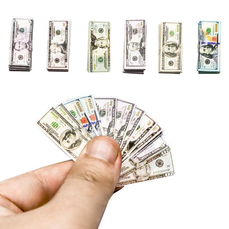 HETRUUOP 550PCS Miniature Scene Model 100 Dollar Bills for Dollhouse 112 Dollar Bills for Dollhouse Accessories - Image 3