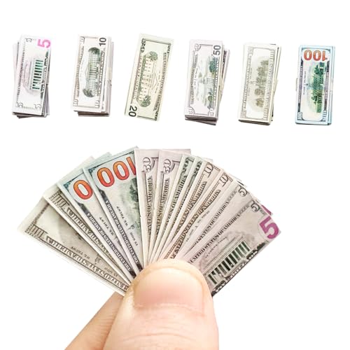 HETRUUOP 550PCS Miniature Scene Model 100 Dollar Bills for Dollhouse 112 Dollar Bills for Dollhouse Accessories - Image 5