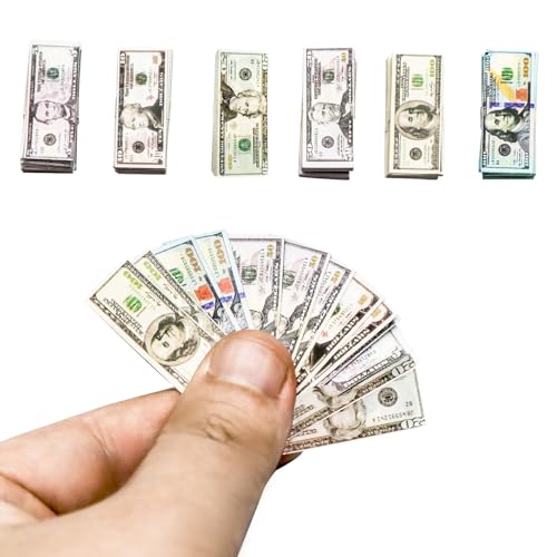 HETRUUOP 550PCS Miniature Scene Model 100 Dollar Bills for Dollhouse 112 Dollar Bills for Dollhouse Accessories - Image 1