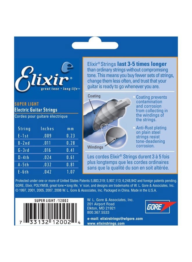 ELIXIR 3 Sets of 12002 Super Light Electric Strings (9-42) (Nanoweb) - Image 4