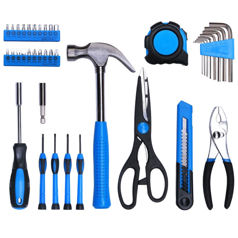 EFFICERE 40-Piece All Purpose Household Tool Kit â€“ Includes All Essential Tools for Home, Garage, Office and College Dormitory Use - Image 3